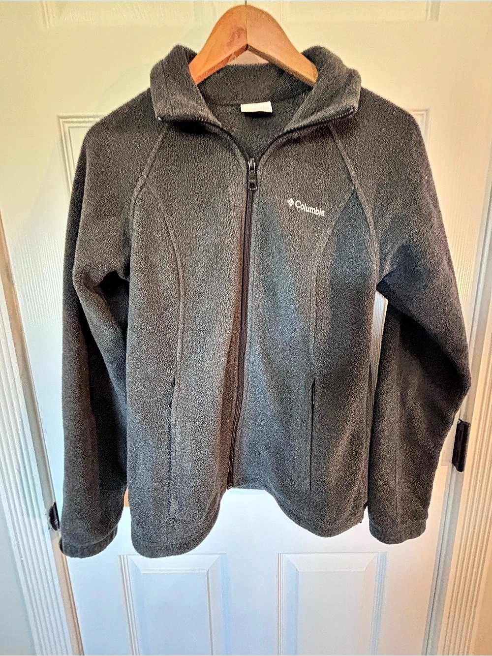 Columbia Full Zip Fleece Jacket Gray Size Medium